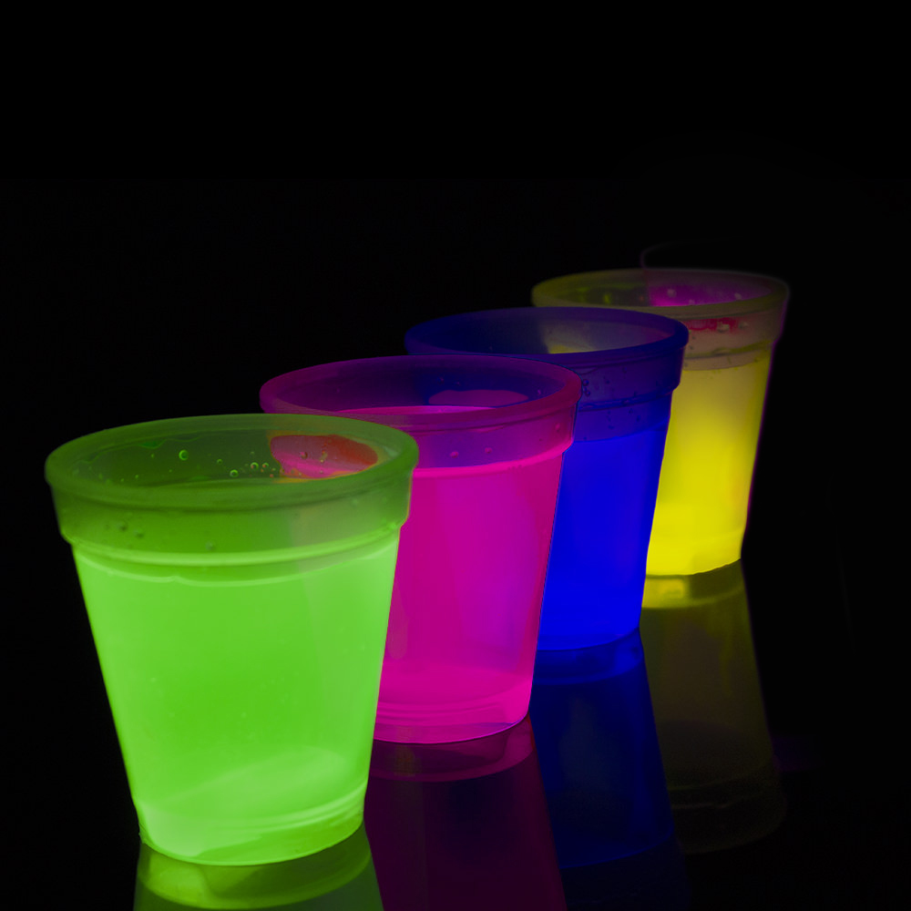 Glow Cups Glow In The Dark Party Tumbler Pack of 4 Individually Boxed ...